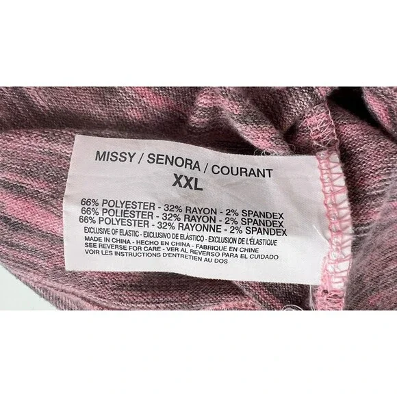 Vintage American Blues Hoodie Sweatshirt Plus XXL Pink Heathered Tie Front - Picture 10 of 12